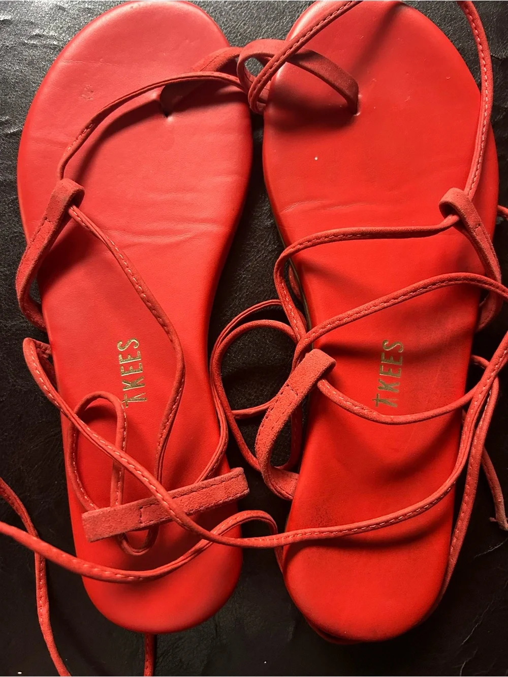Great Condition Tkees Tie-Up Strappy Sandals. Size 5 (fits 5.5).